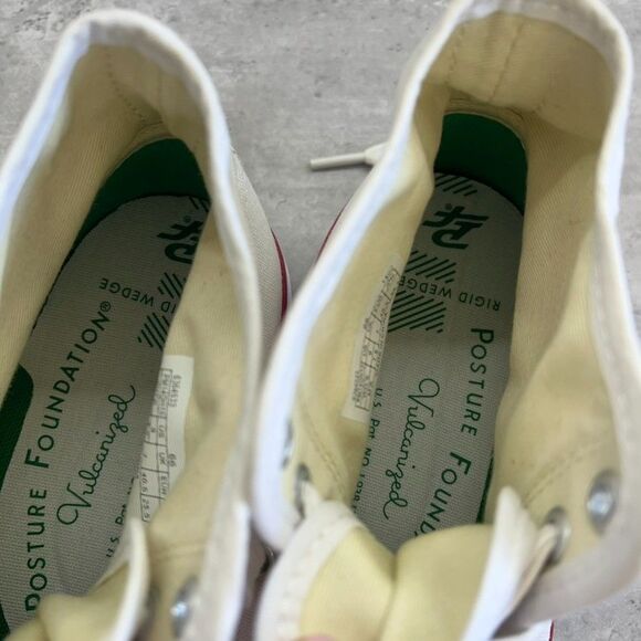 PF Flyers White Canvas Leather Mid Top Lace-Up Sneaker Shoes Unisex US-M7.5 W9 - Picture 8 of 11